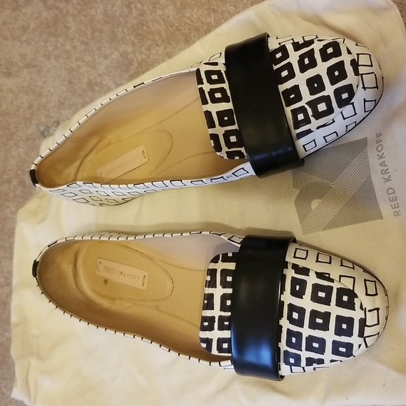 Women's Reed Krakoff square print loafer shoes - Picture 2 of 10